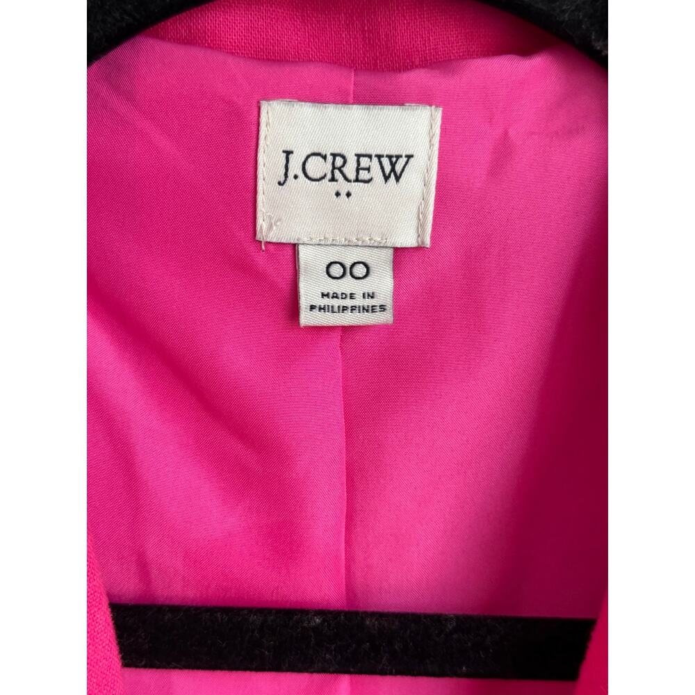 J. Crew Linen-Blend Notch Lapel Single Breasted Blazer Sweet Briar Women's 00 - Picture 7 of 10